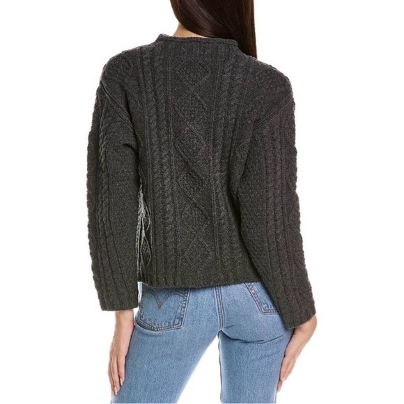 Frances Valentine Fisherman Lambswool Sweater - Picture 2 of 8